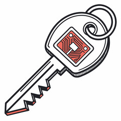 Poster - key with a label