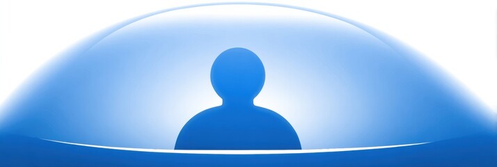 Poster - User Icon Displayed Under Privacy Dome Shield With Message Area Above, Designed for Enhanced Digital Security and Anonymity