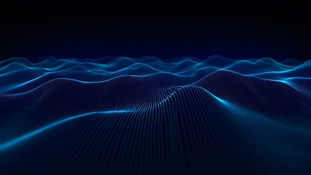 Abstract Digital Waveforms  A mesmerizing visualization of flowing data and energy