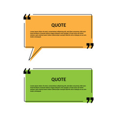 Poster - Quote Text Template Icon Set Vector Design.