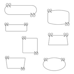 Poster - Quote Text Template Icon Set Vector Design.