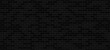 © hiten666 - Black brick wall pattern vector illustration, seamless texture for background, surface or banner design with decorative tile block.