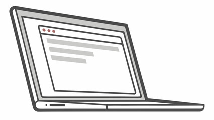 Poster - Sleek Modern Laptop Computer with Open Webpage Displayed
