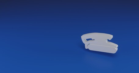 Poster - Isolated realistic white sanding symbol with shadow. Located on the right side of the scene. 3d illustration on transparent background