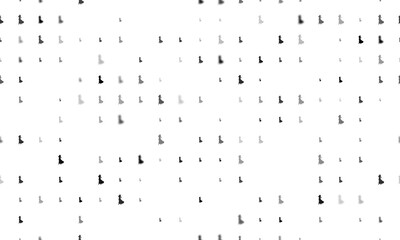 Poster - Seamless background pattern of evenly spaced black lady symbols of different sizes and opacity. Illustration on transparent background