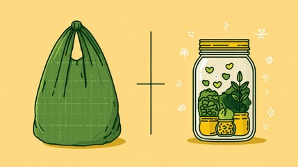 Aufkleber - Enhance Your Shopping Experience With Zero Waste Tips and Eco-Friendly Bag and Jar Ideas