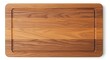 © Strive Studio - Rectangular wooden cutting board with a groove on a white background.