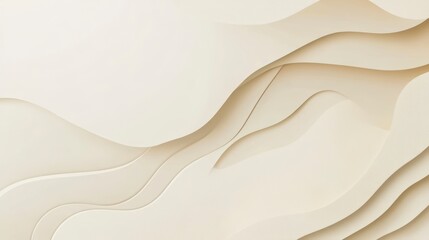 Poster - Abstract beige wavy paper texture background.