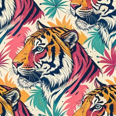  Vibrant tiger illustration for international tiger day wildlife celebration