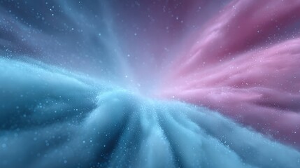Poster - Ethereal Cosmic Clouds with Blue and Pink Hues in a Dreamlike Scene