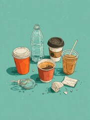 Poster - How to Refuse Single-Use Plastics in Cafes While Enjoying Your Favorite Drinks