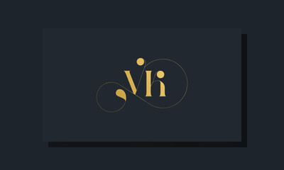 Leinwandbilder - Minimal royal initial letters VK logo
