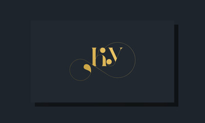 Leinwandbilder - Minimal royal initial letters KY logo