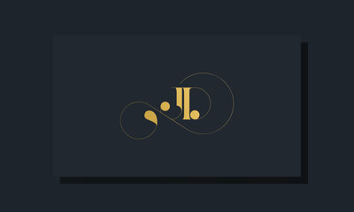 Leinwandbilder - Minimal royal initial letters JD logo