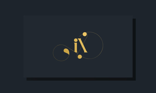 Minimal royal initial letters IX logo