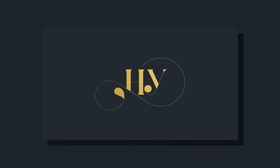 Leinwandbilder - Minimal royal initial letters HY logo