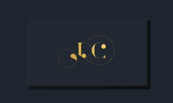 Minimal royal initial letters DC logo