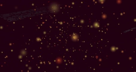 Poster - Flickering yellow lights sparking golden particles drifting closer to visualize code field