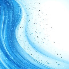 Poster - Abstract blue wave with sparkling particles