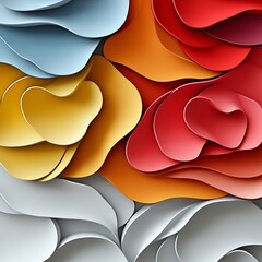 Poster - Abstract colorful layered shapes design