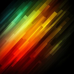 Poster - Abstract diagonal stripes in vibrant colors, dark background