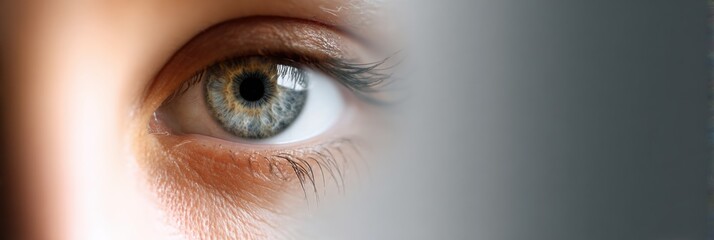 Aufkleber - Vision Restoration Represented by a Blurred-To-Clear Gradient Eye Illustrating the Journey to Clarity in Sight