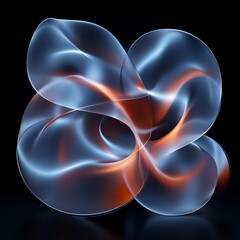 Poster - Abstract dynamic flowing ribbons