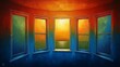 © gugun - Windows to different worlds colorful painting