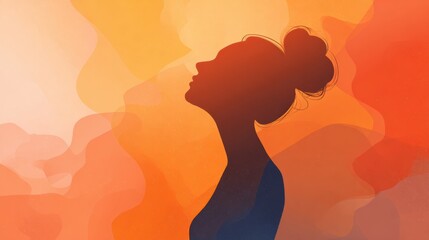 Poster - Enhance Mental Well-Being With Five Effective Stress Relief Tips Presented in a Modern Minimal Design With Warm Gradient Tones
