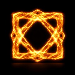 Poster - Abstract fiery square frame