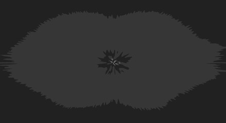 Poster - Abstract dark fractal background with a central geometric shape and blurred edges