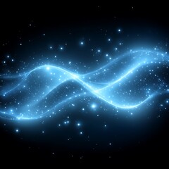 Poster - Abstract, flowing, celestial light waves