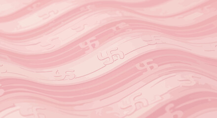 Poster - Abstract soft pink waves background texture with swastika symbols texture