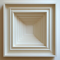 Poster - Abstract geometric pattern, layered squares, creating a perspective effect