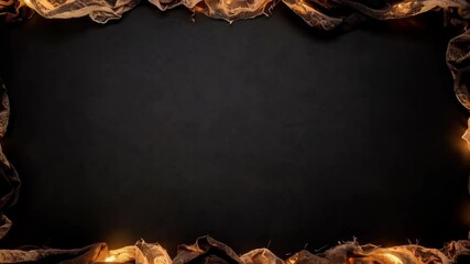Poster - Elegant black background with draped fabric border and soft golden highlights providing a sophisticated backdrop.