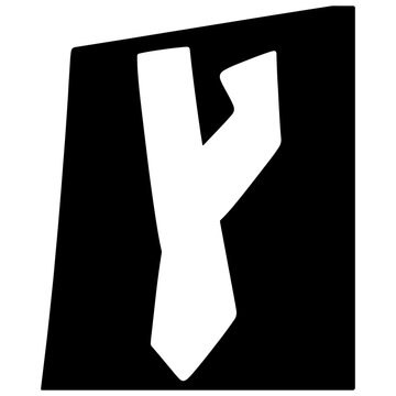 hand drawn vector typography of Y