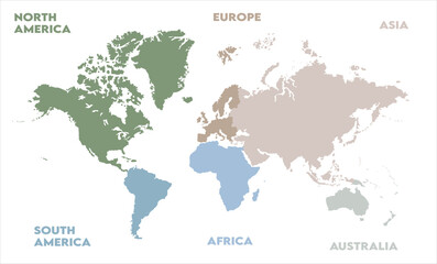  World map graphics-05, modern world map graphic, Countries Silhouettes Stock Illustrations, Vectors