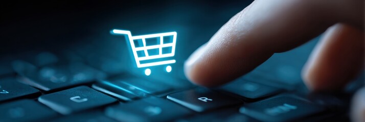 Poster - Tracking Blocker Icon Displayed Over Online Shopping Interface Showing Active Purchase Process