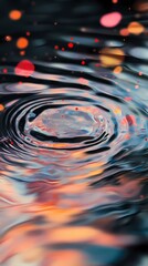 Aufkleber - Water ripple vortex oil painting illustration poster background