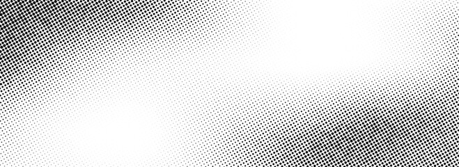 Poster - Grunge halftone gradient texture. Vanish weathered grit noise background. Fading gritty sand wallpaper. Retro pixelated backdrop. Vector textured template surface. Anime or manga style comic overlay