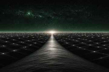 Wall Mural - Cosmic pathway through starry night