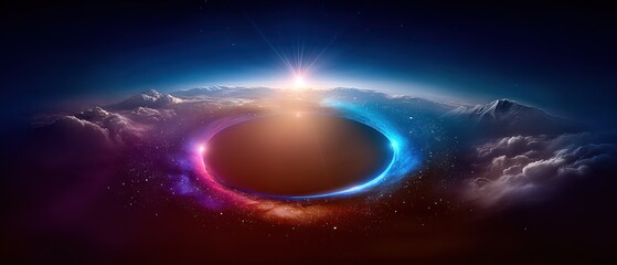 Wall Mural - Cosmic ring through clouds