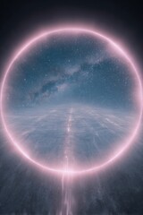 Wall Mural - Cosmic Ringed Horizon