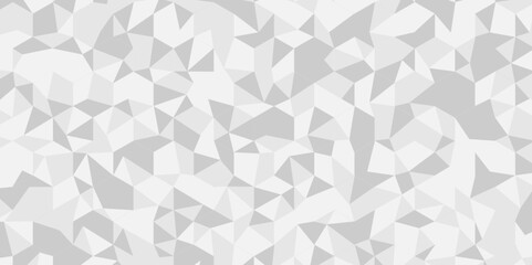 Poster - vector geometric seamless white, gray cube square low polygon texture wallpaper. abstract surface cr