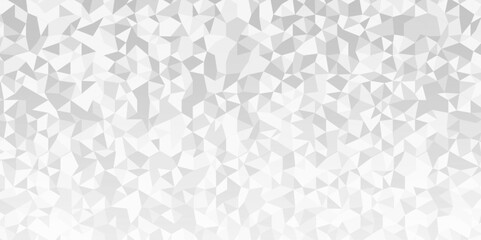 Poster - vector geometric seamless white, gray cube square low polygon texture wallpaper. abstract surface cr