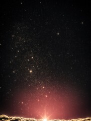 Wall Mural - Cosmic sunrise over a nebula