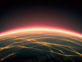 Wall Mural - Cosmic view of Earth's horizon (1)