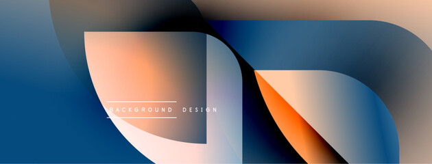 Aufkleber - Abstract fluid shapes blend, creating dynamic colorful background. Gradient hues suggest movement, modern design aesthetic.