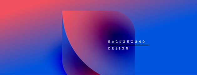 Poster - Abstract gradient background. Vivid colors blend smoothly, creating modern visual effect. Text reads background design.
