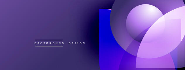 Poster - Purple abstract background. Overlapping shapes create dynamic visual effect. Modern design elements present sleek composition.